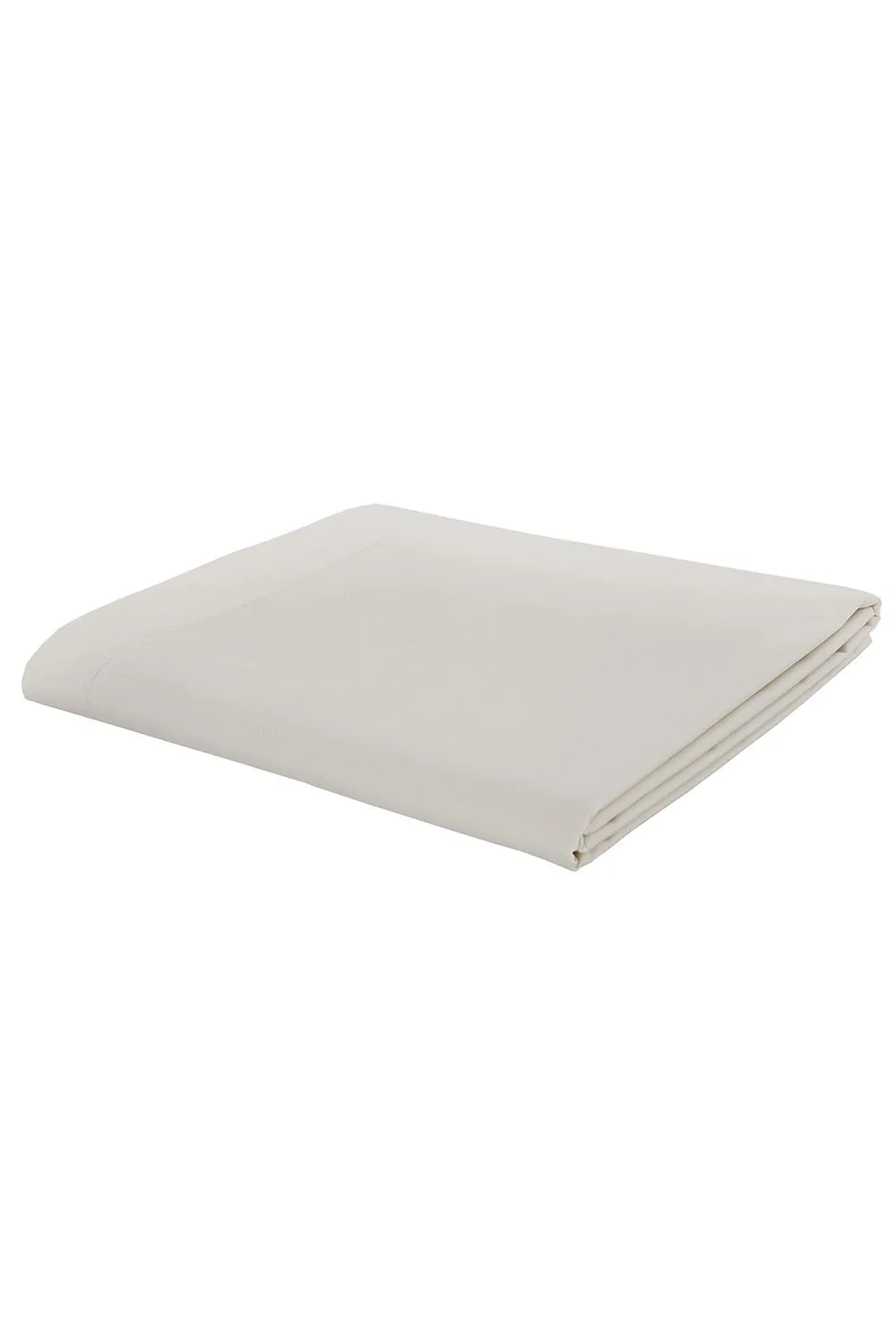 Catherine Lansfield 'Easy Iron Percale' Flat Sheets in Cream