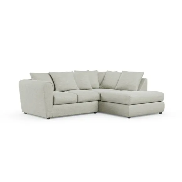 Blake Curved Arm Chunky Chenille Corner Chaise Sofa 6
