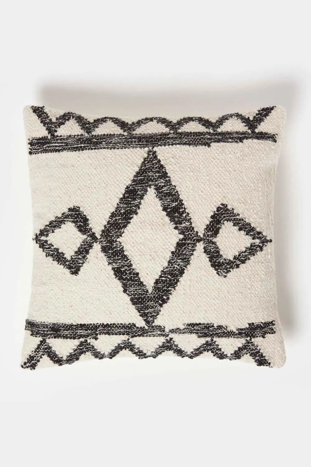 Homescapes Koba Handwoven Traditional Black & Cream Cushion
