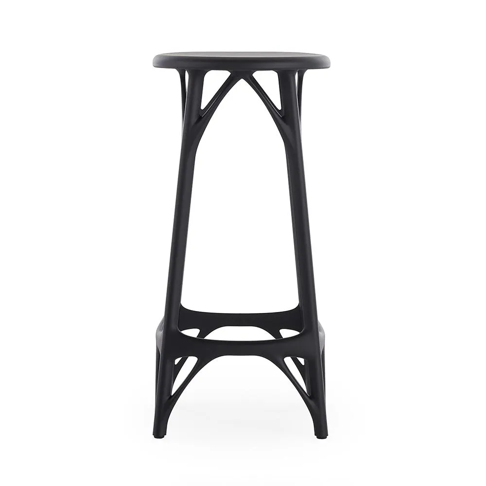 Kartell A.I. Light Stool 65cm Black Set of 2 2