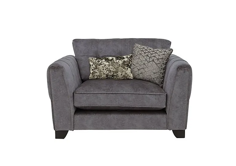 Mariah Classic Back Fabric Snuggler Chair - Dapple Moleskin