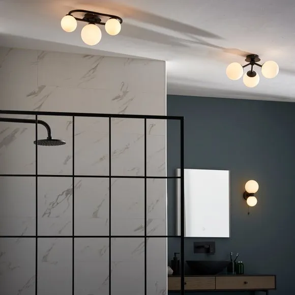 Vogue Orb 3 Light Semi Flush Bathroom Ceiling Light 6