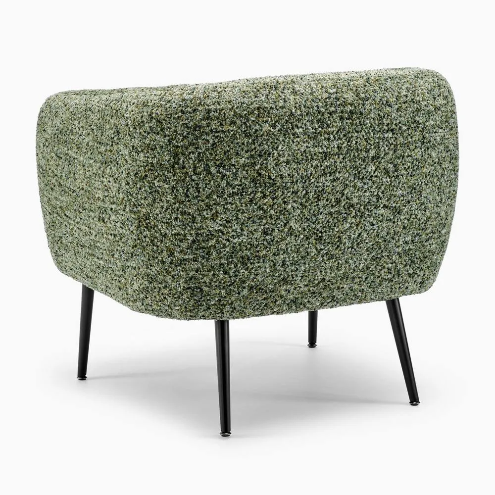 FurnitureboxUK Veda Fabric Accent Tub Chair in Green 6