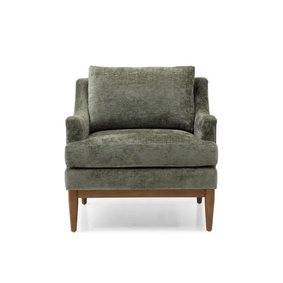 Zella Olive Chenille Occasional Chair 2