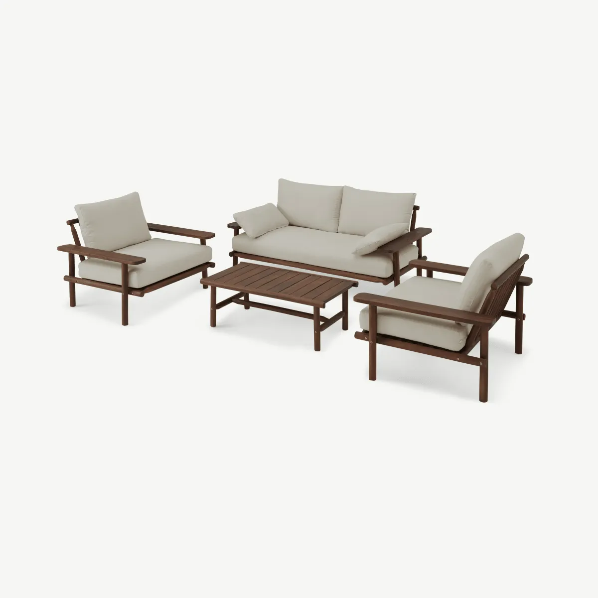 Laruna Lounge Set, Dark Acacia & Natural