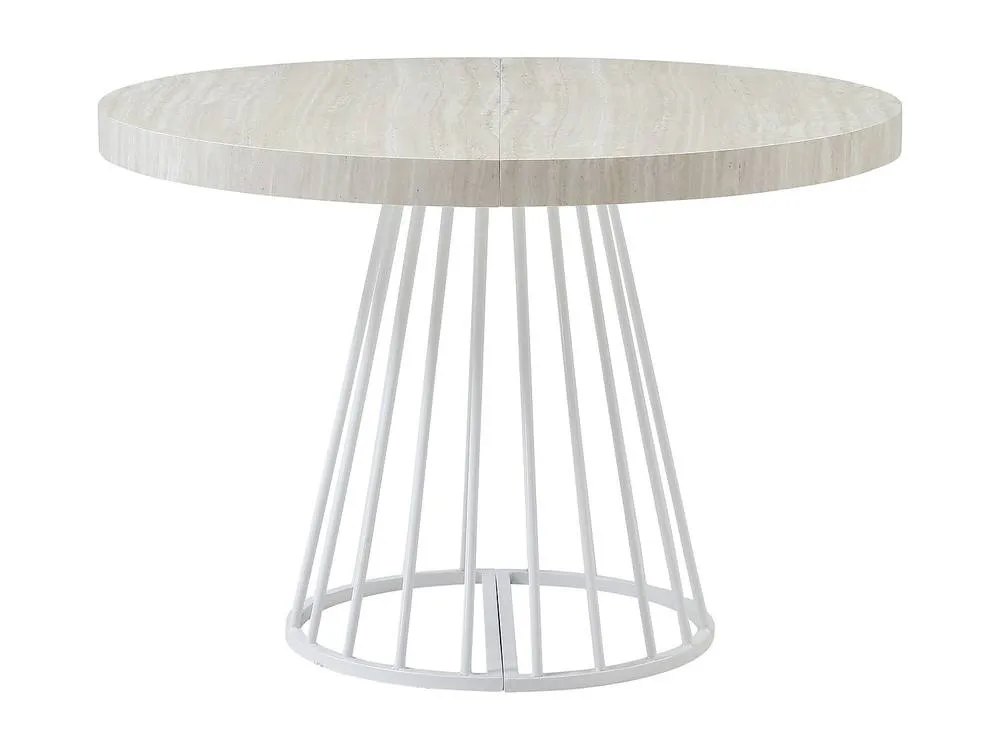 Vente-unique Extendable Dining Table - 2 To 12 People - MDF & Steel - Beige 4
