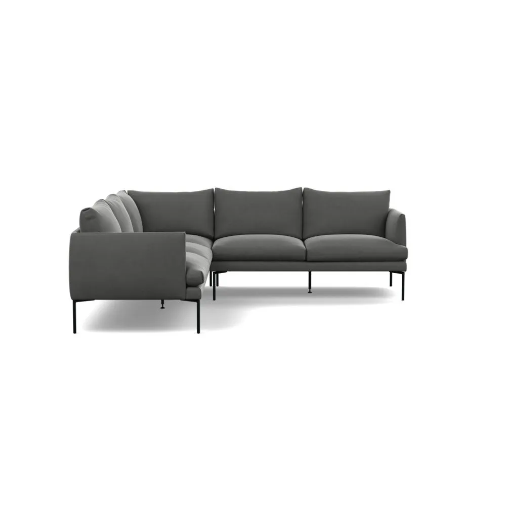 Heal's Matera Large Corner Sofa Nobilis Velvet Dolphin 1