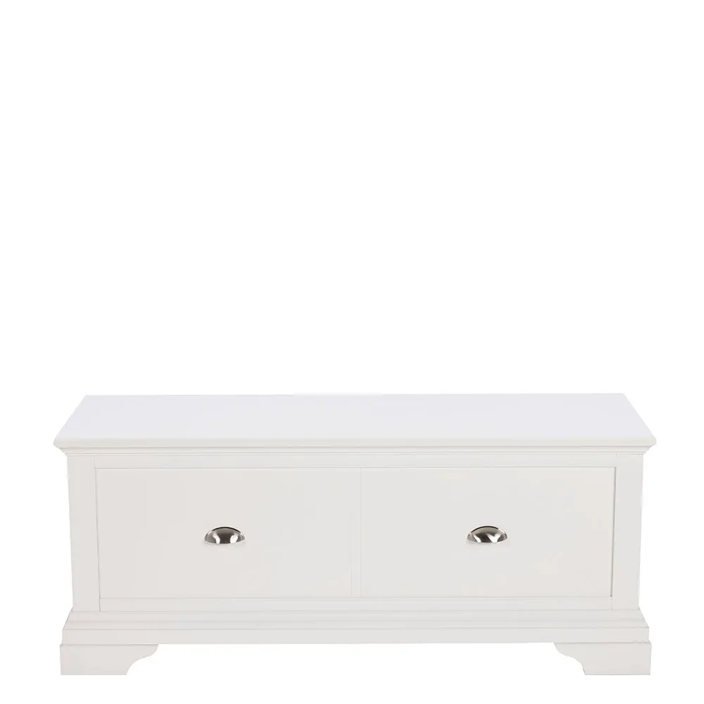 Carrington Blanket Box, White