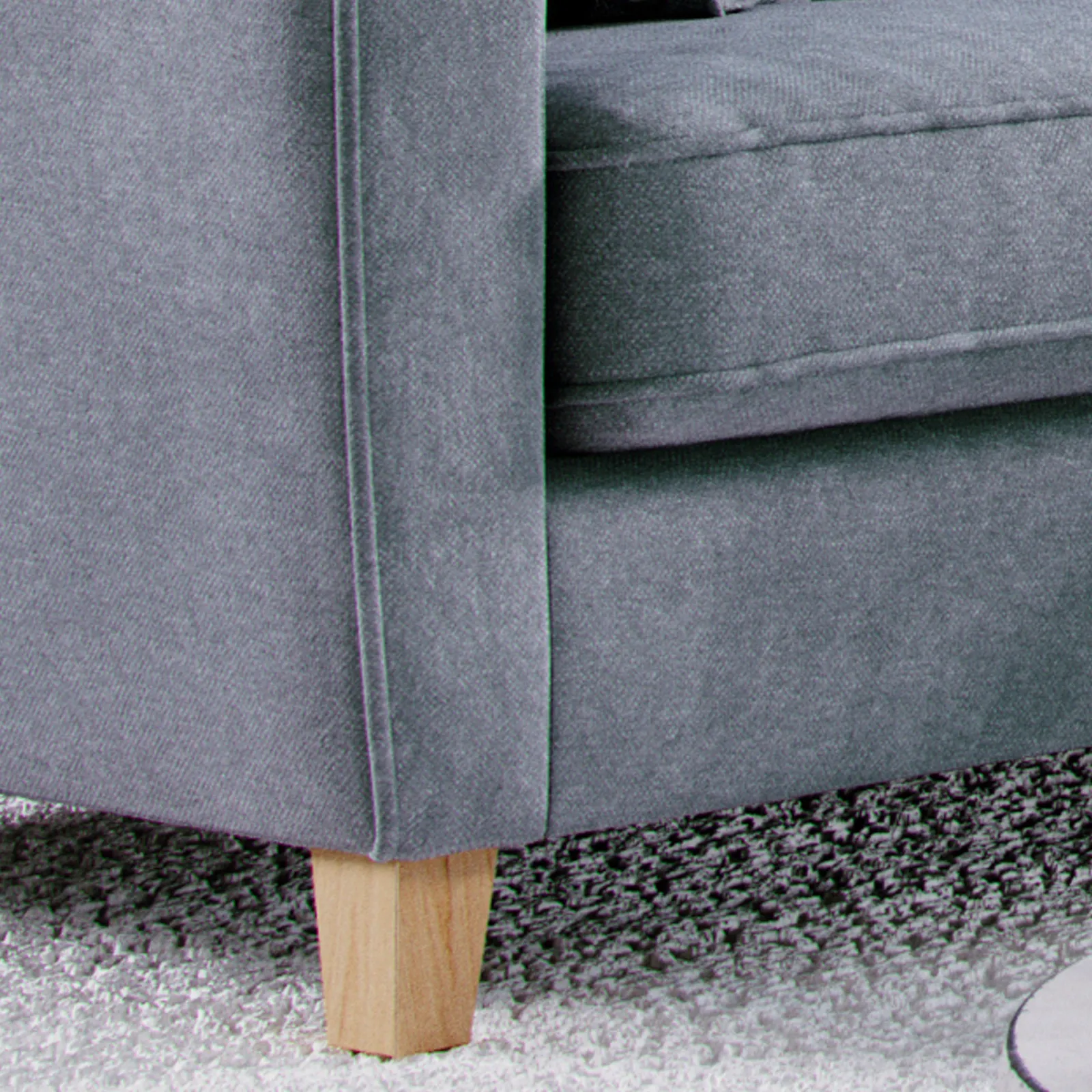 The Great Sofa Company Jackson 3 Seater Chenille Sofa in Blue 5