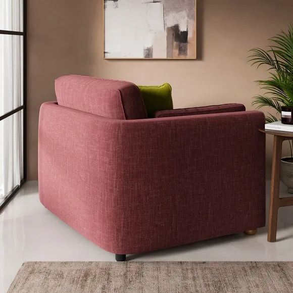 Zoe II Faux Linen Snuggle Chair 2