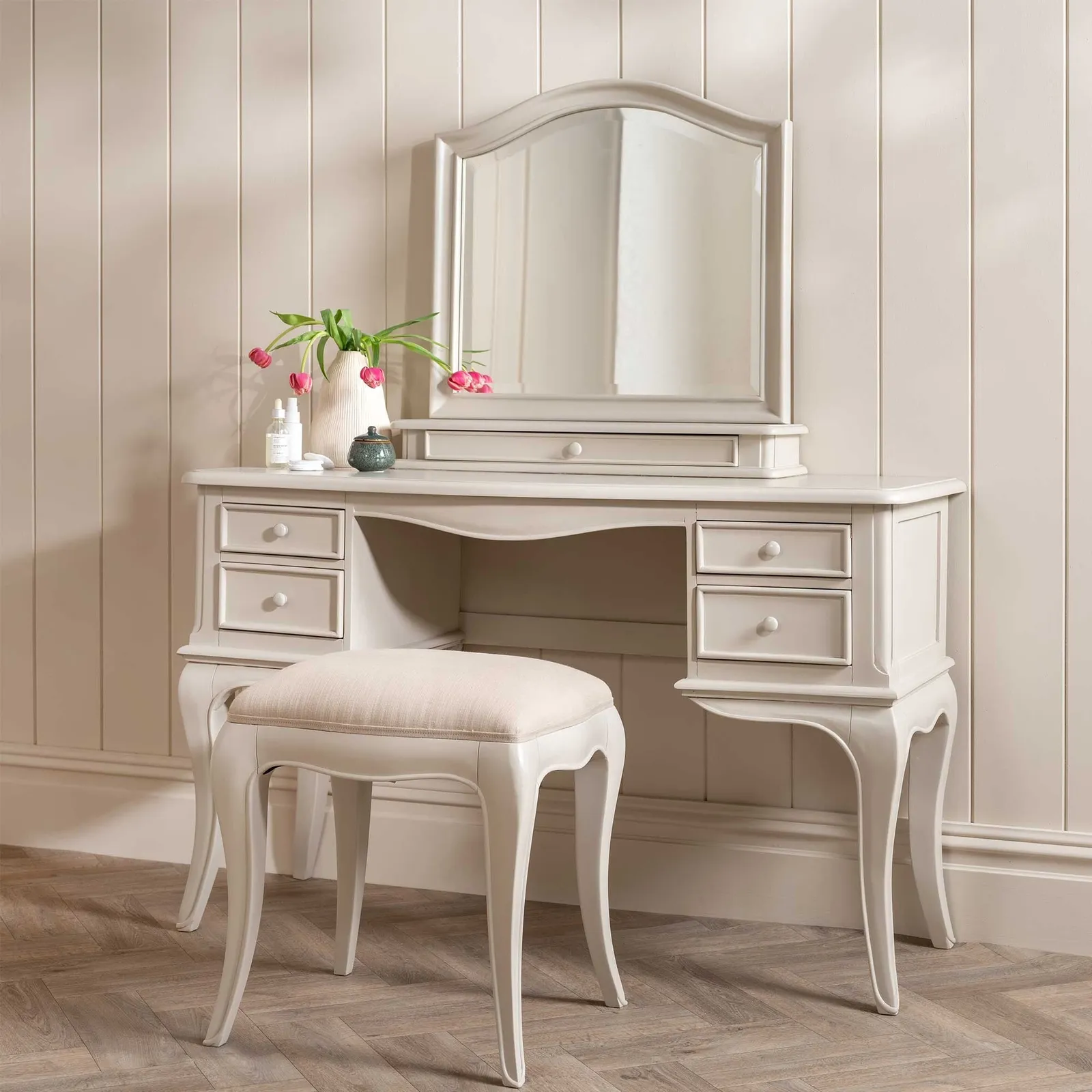 Calista Dressing Table, White Wood | Barker & Stonehouse 2