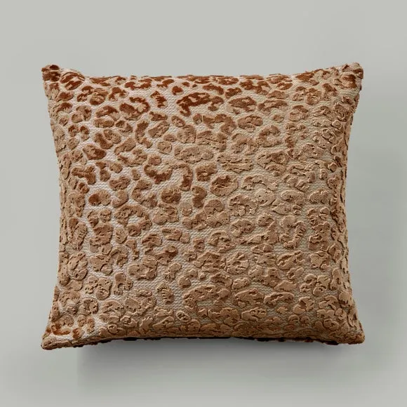 Leopard Cut Velvet Square Cushion 2