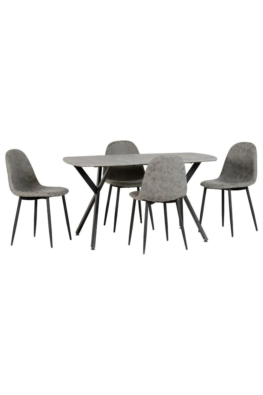 Seconique Athens Rectangular Dining Table in Charcoal 2