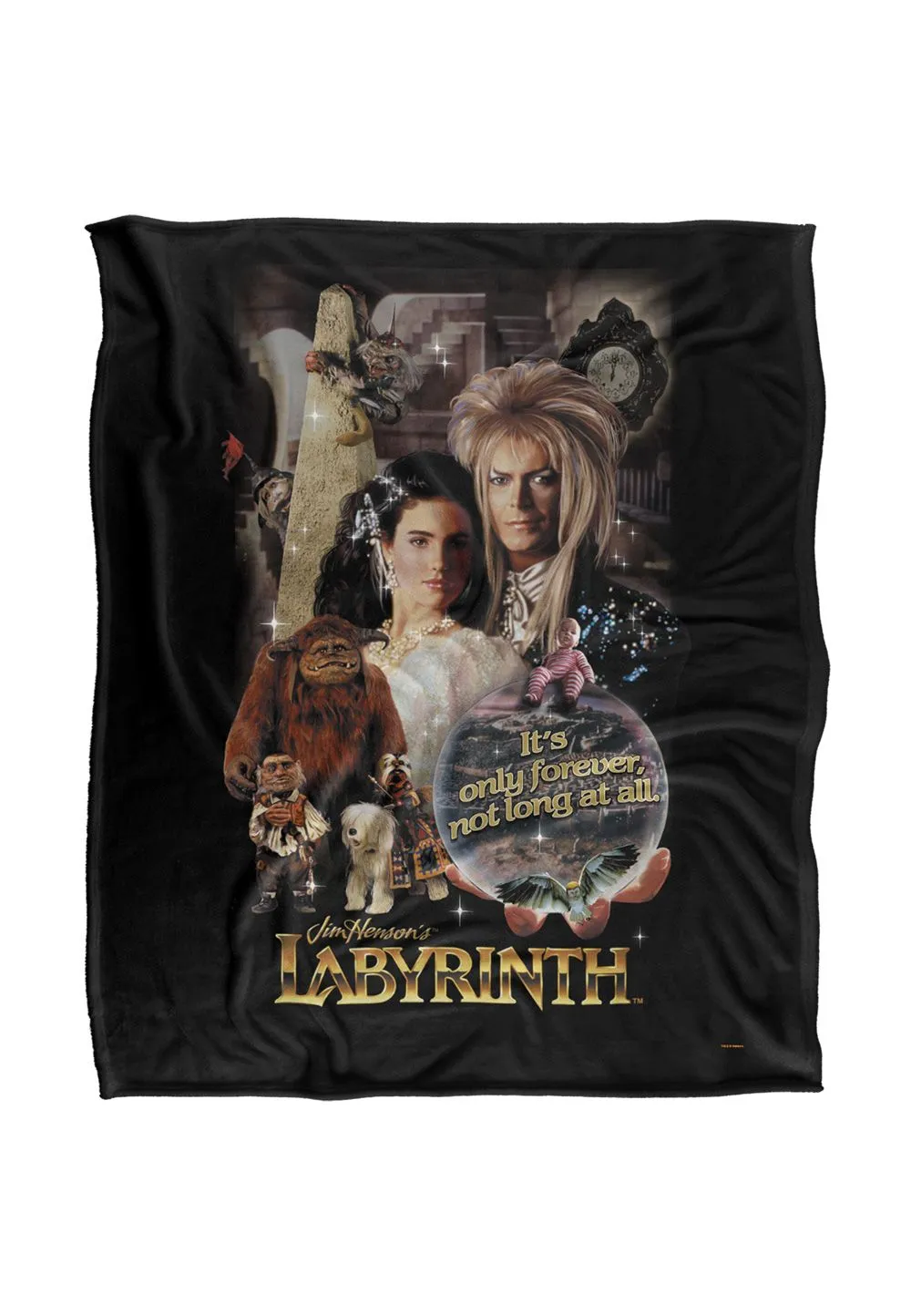 Jim Henson Labyrinth Only Forever Silky Touch Super Soft Throw Blanket 152 X 127 cm in White