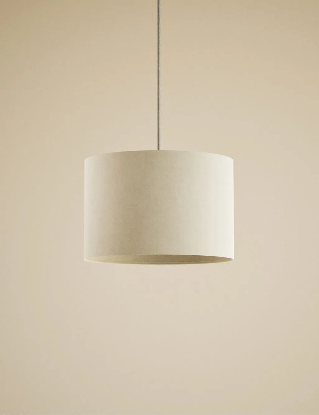 M&S Velvet Lamp Shade Ivory