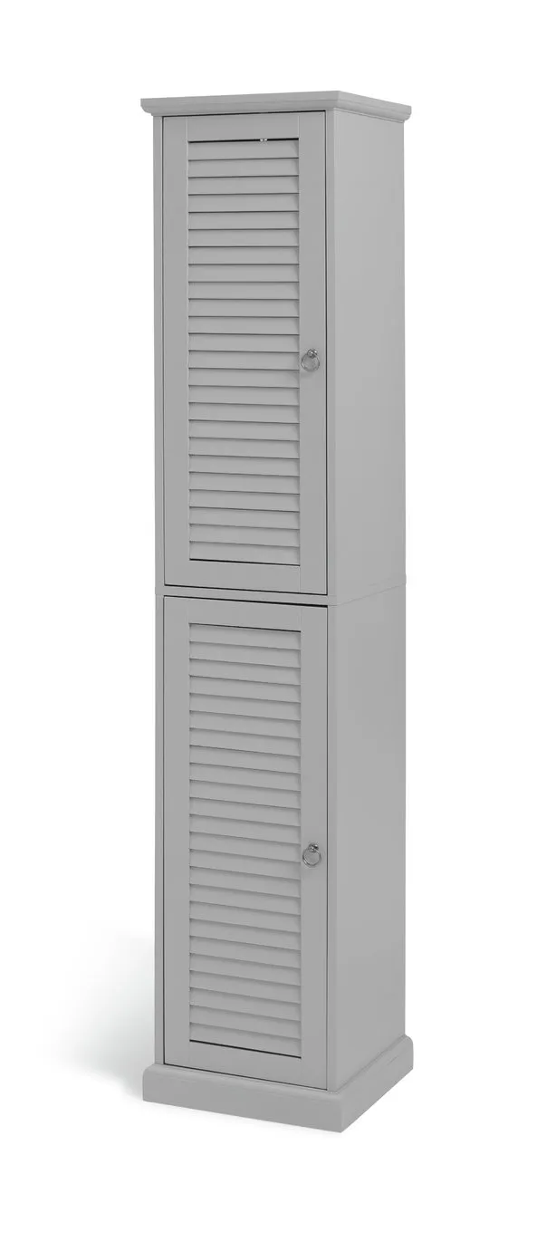 Argos Home Le Marais Louvered Tallboy - Grey