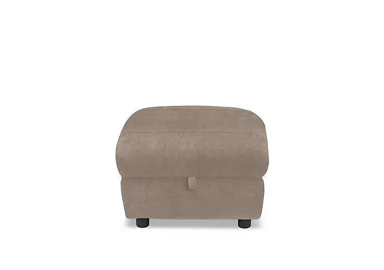 Raven Fabric Storage Footstool - Manhattan Nutmeg