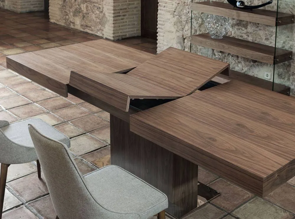 Angel Cerda Rectangular Walnut Extending Dining Table 180/240 cm in Brown 5