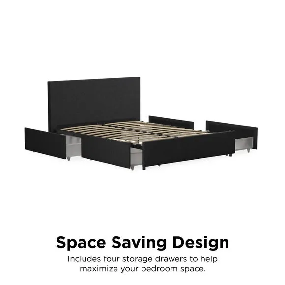 Novogratz Kelly 4 Drawer Bed, Linen 6