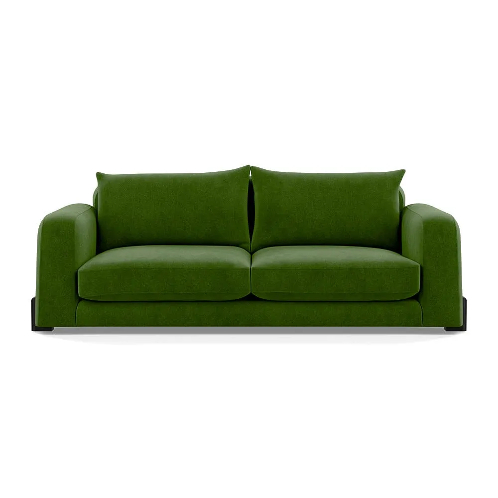 Heal's Nuvola 4 Seater Sofa Smart Luxe Velvet Grass Black Beech Feet 1