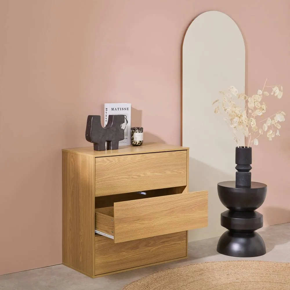 sweeek Wooden storage unit, 3 drawers in Brown 5