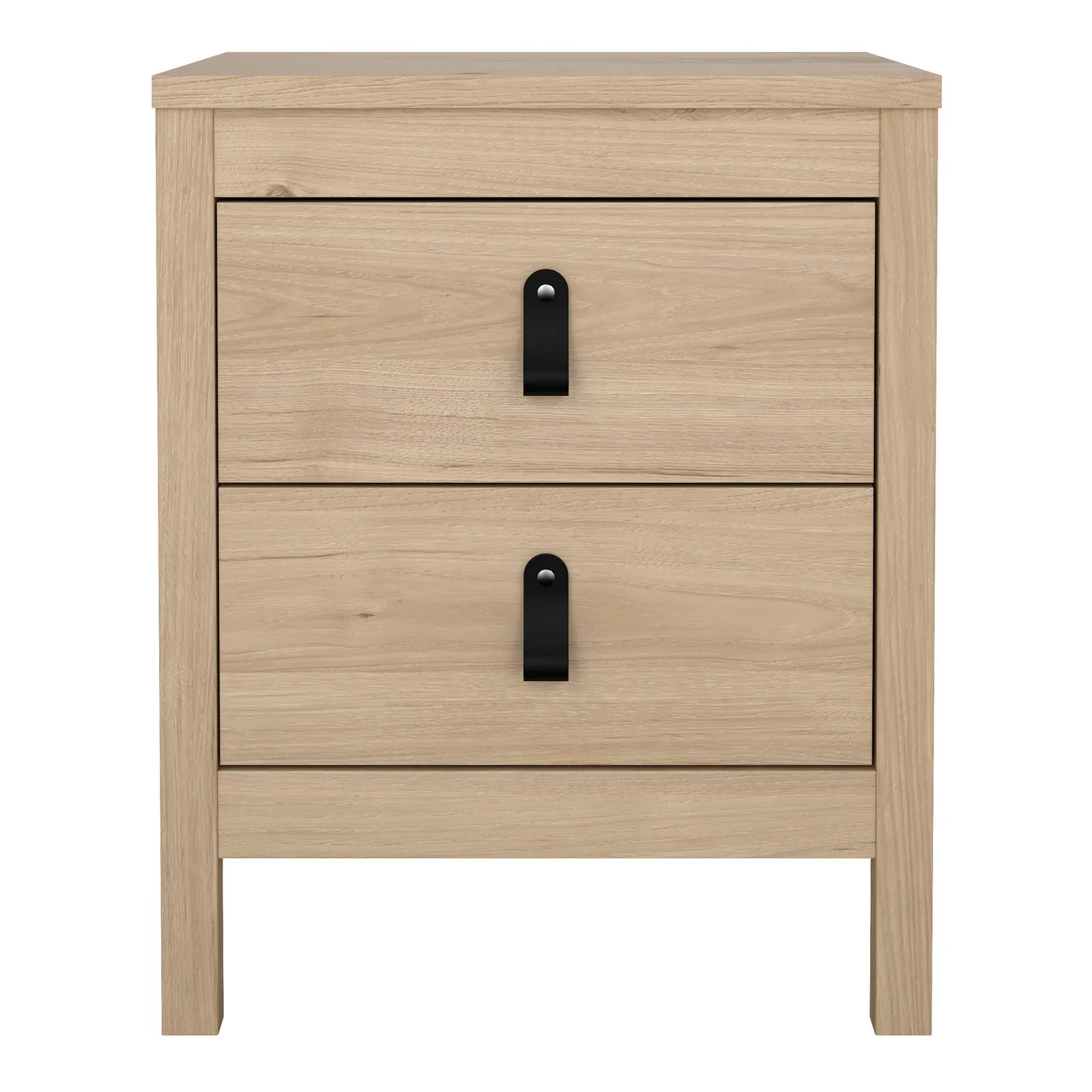 Furniture To Go Barcelona Bedside Table 2 Drawers in Jackson Hickory Oak in Light Oak 2