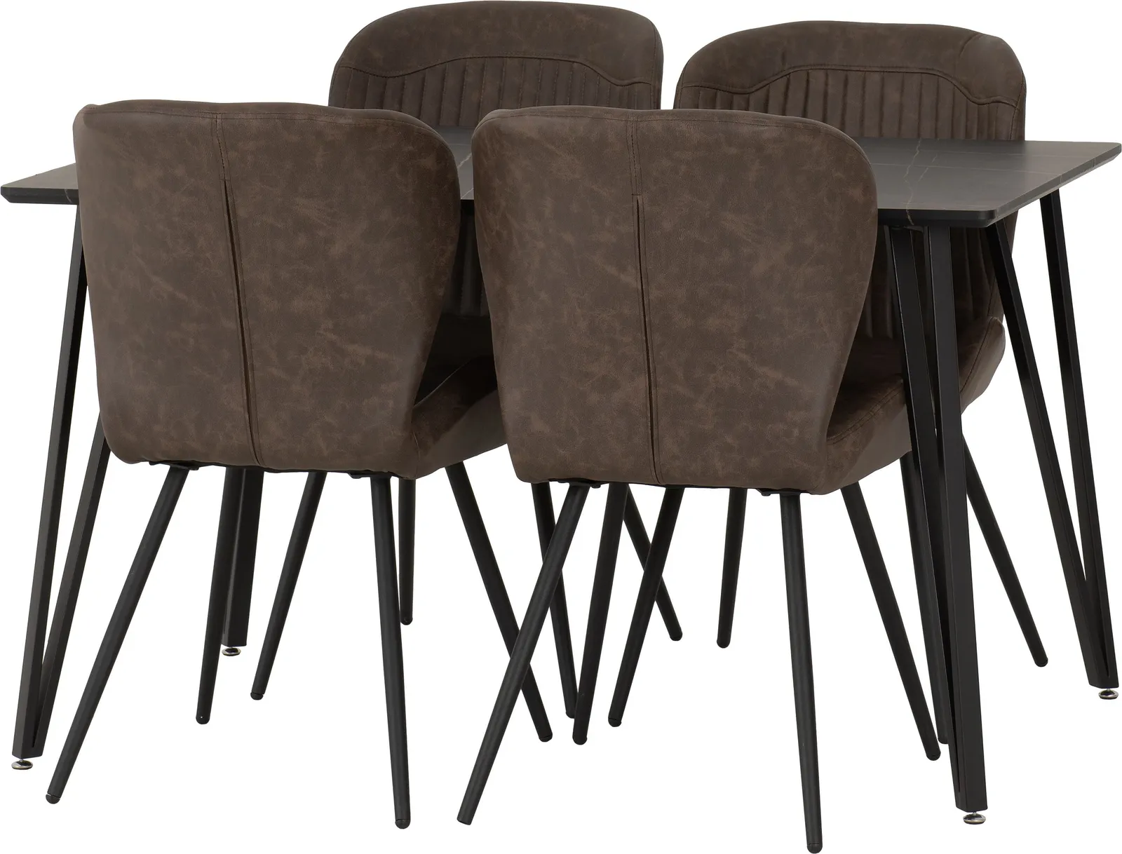 Seconique Marlow & Quebec Dining Set in Brown 3