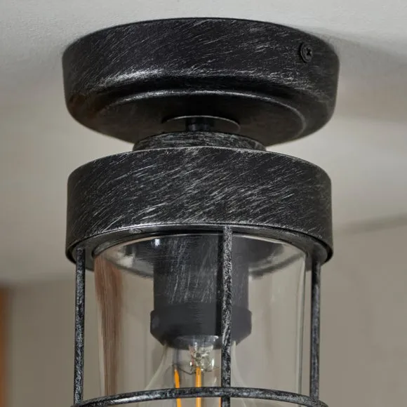 Marine Industrial 1 Light Bathroom Flush Ceiling Light 5