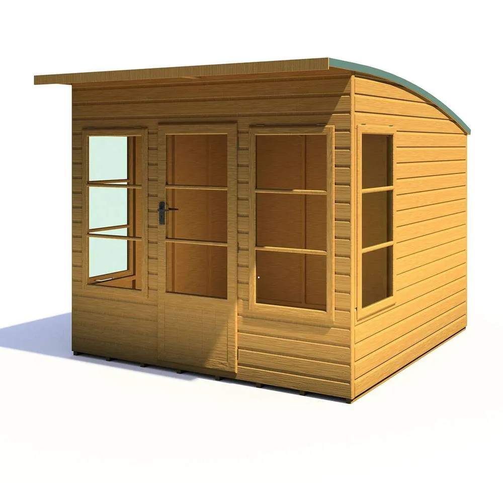 Shires Orchid 8 x 8 Feet Summerhouse - L239 x W239 x H215.9 cm in Light Brown 3