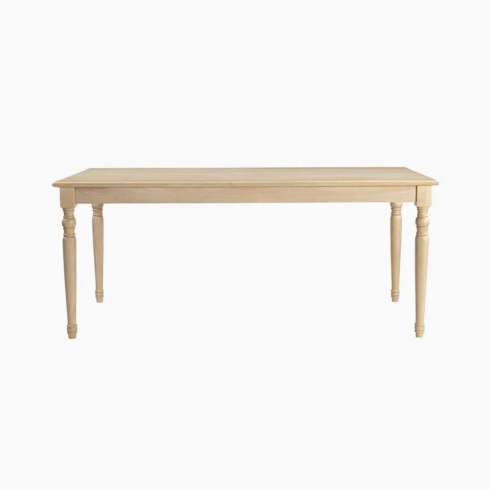 FurnitureboxUK Aalto Whitewashed Wood Dining Table 6 Beige Belgravia Chairs 4