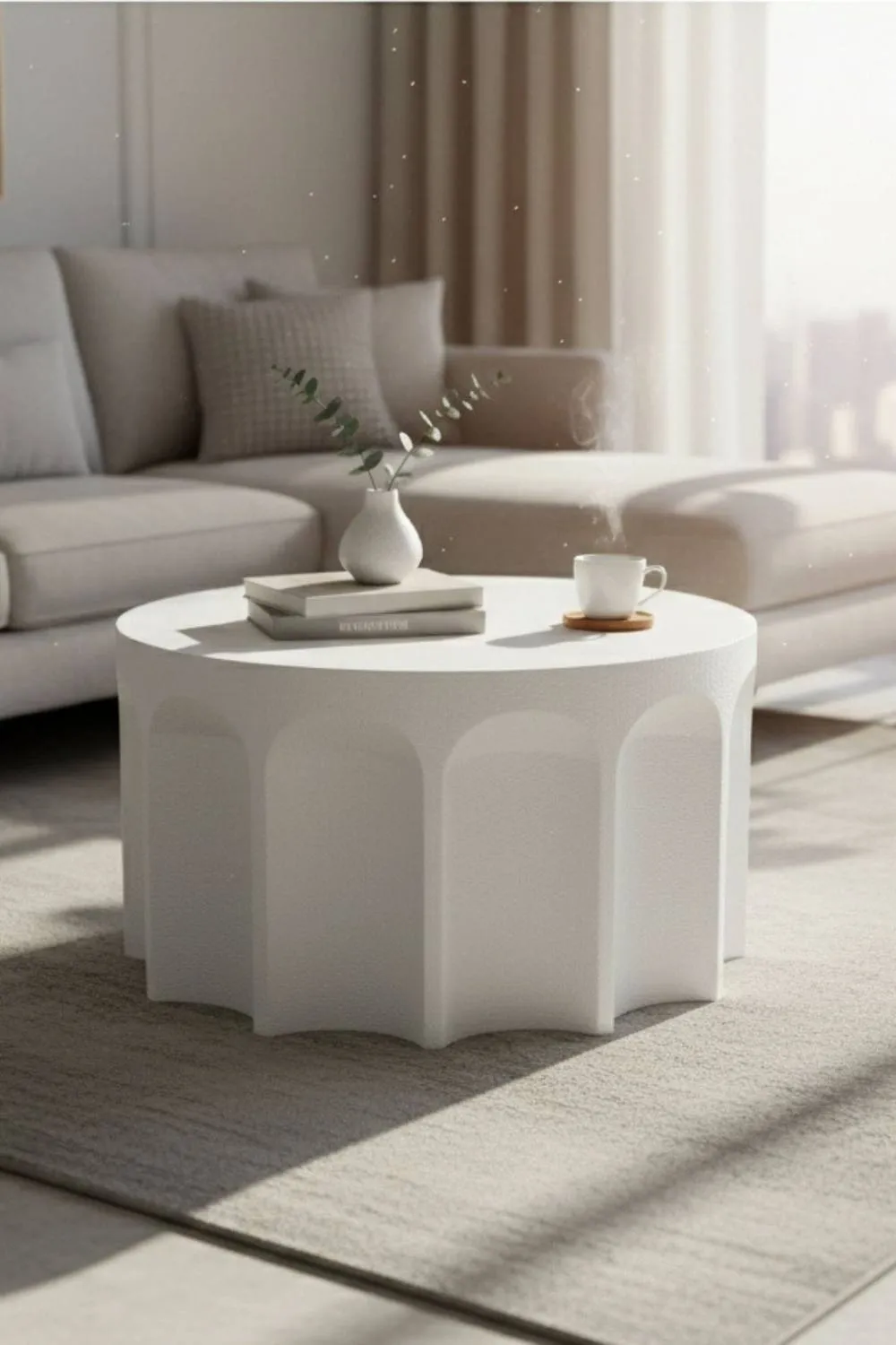 IH Design GEO Multi Arch Coffee Table in White