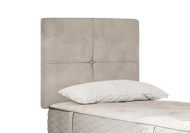 Savoy Strutted Headboard - Single - Velvet Dove