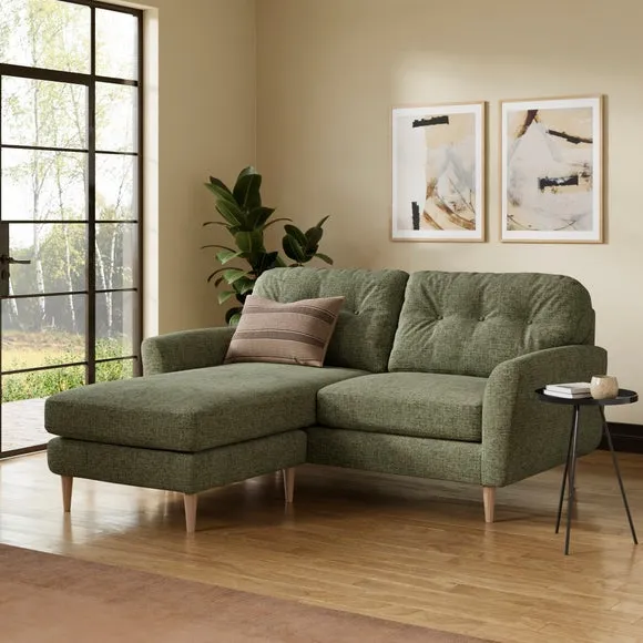 Sven Soft Texture Chenille Reversible Corner Chaise Sofa