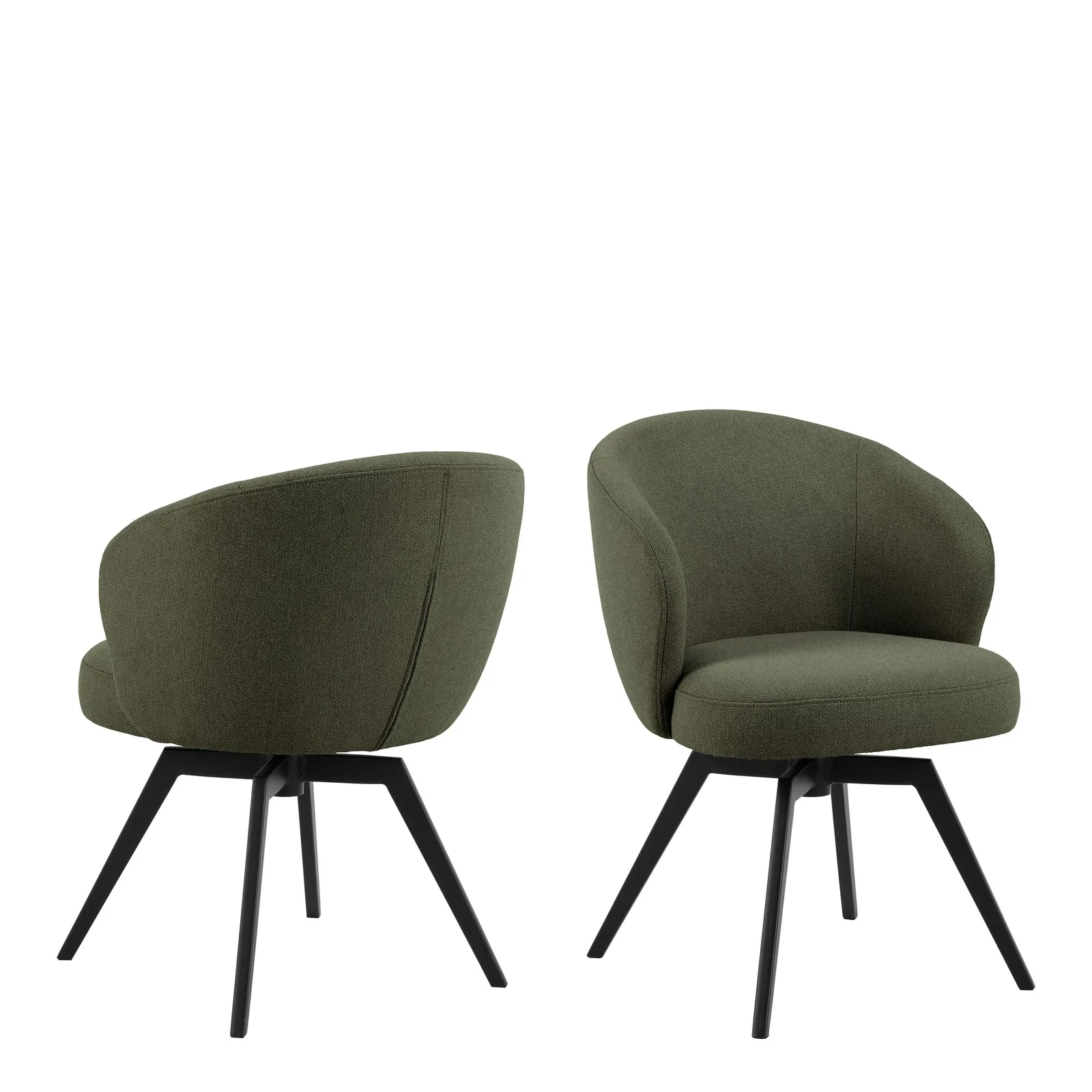 Furniture To Go Darlene Dining Chair with Armrest & Swivel Function in Green
