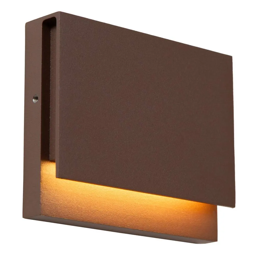 Netlighting Lucide LOMAR Wall light Outdoor LED 1x6W 2700K IP54 Rust Brown