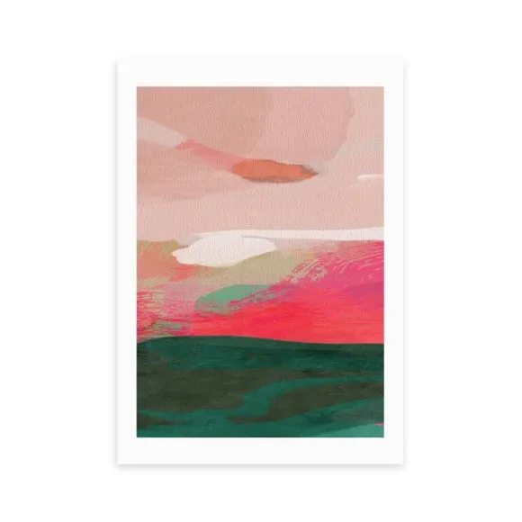 East End Prints Green & Pink Abstract II Framed Print 2