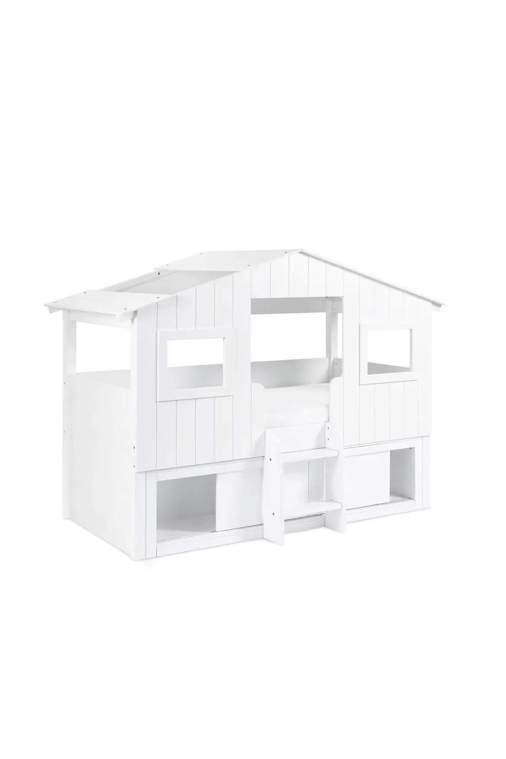 Julian Bowen Acorn Single White Treehouse Midsleeper Bed with Storage 4