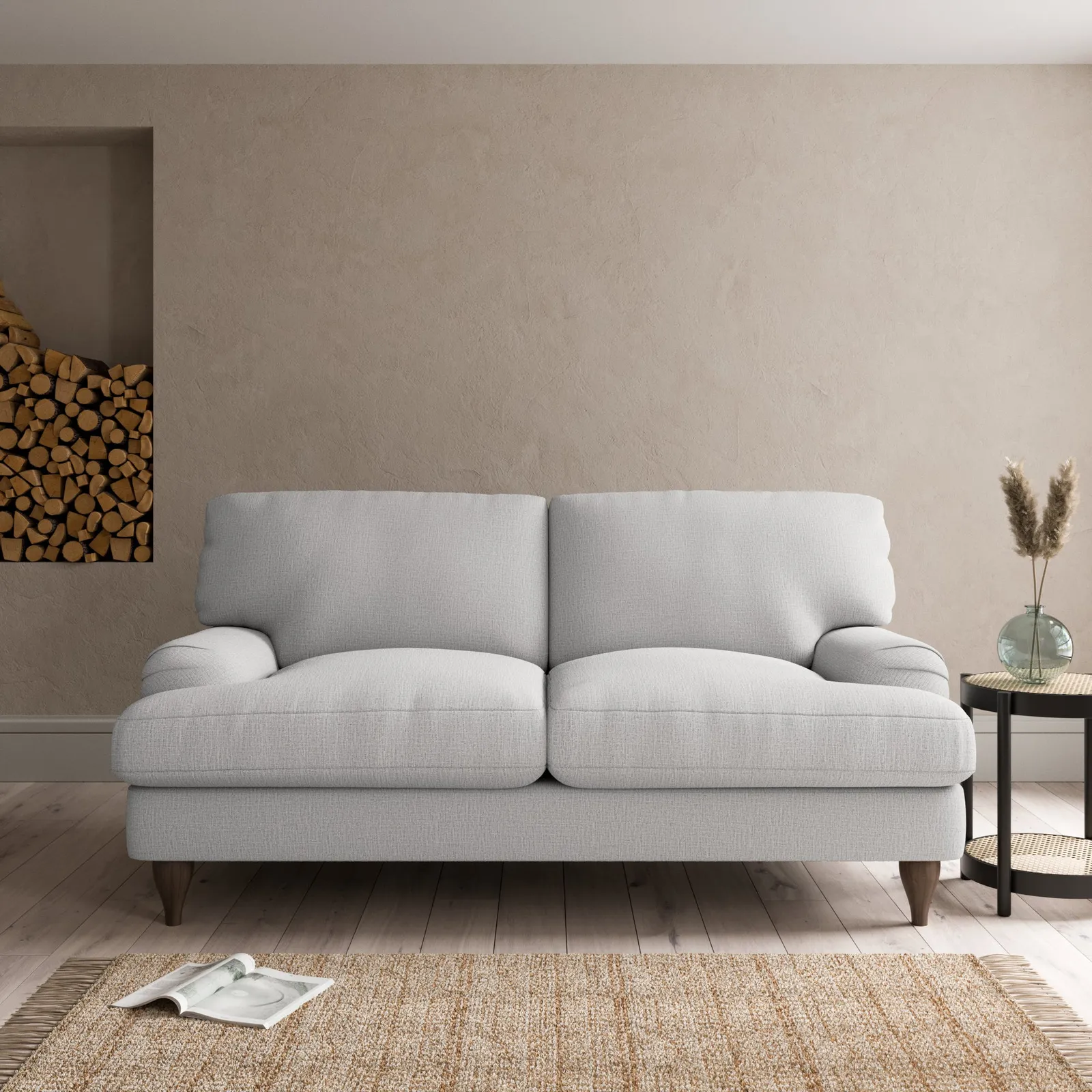 Darwin Textured Weave 2 Seater Sofa Textured Weave Silver