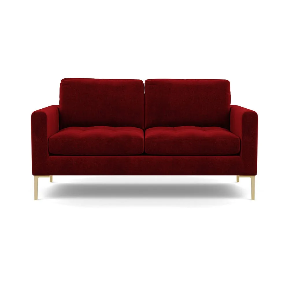 Heal's Eton 2 Seater Sofa Smart Luxe Velvet Mulberry Brass Feet 1