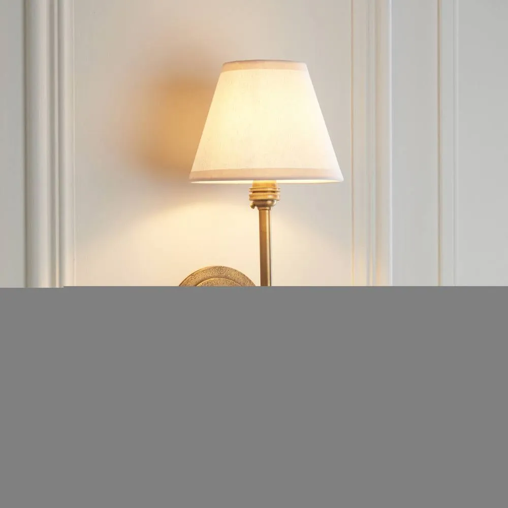 Netlighting Halo Tall & Ivy 16cm Wall Lamp Antique Brass Vintage White in Gold 3