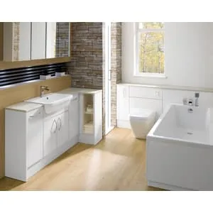 Duarti By Calypso Cascade 600mm Slimline Mirrored 2 Door Wall Hung Unit - Mirror Grey 2