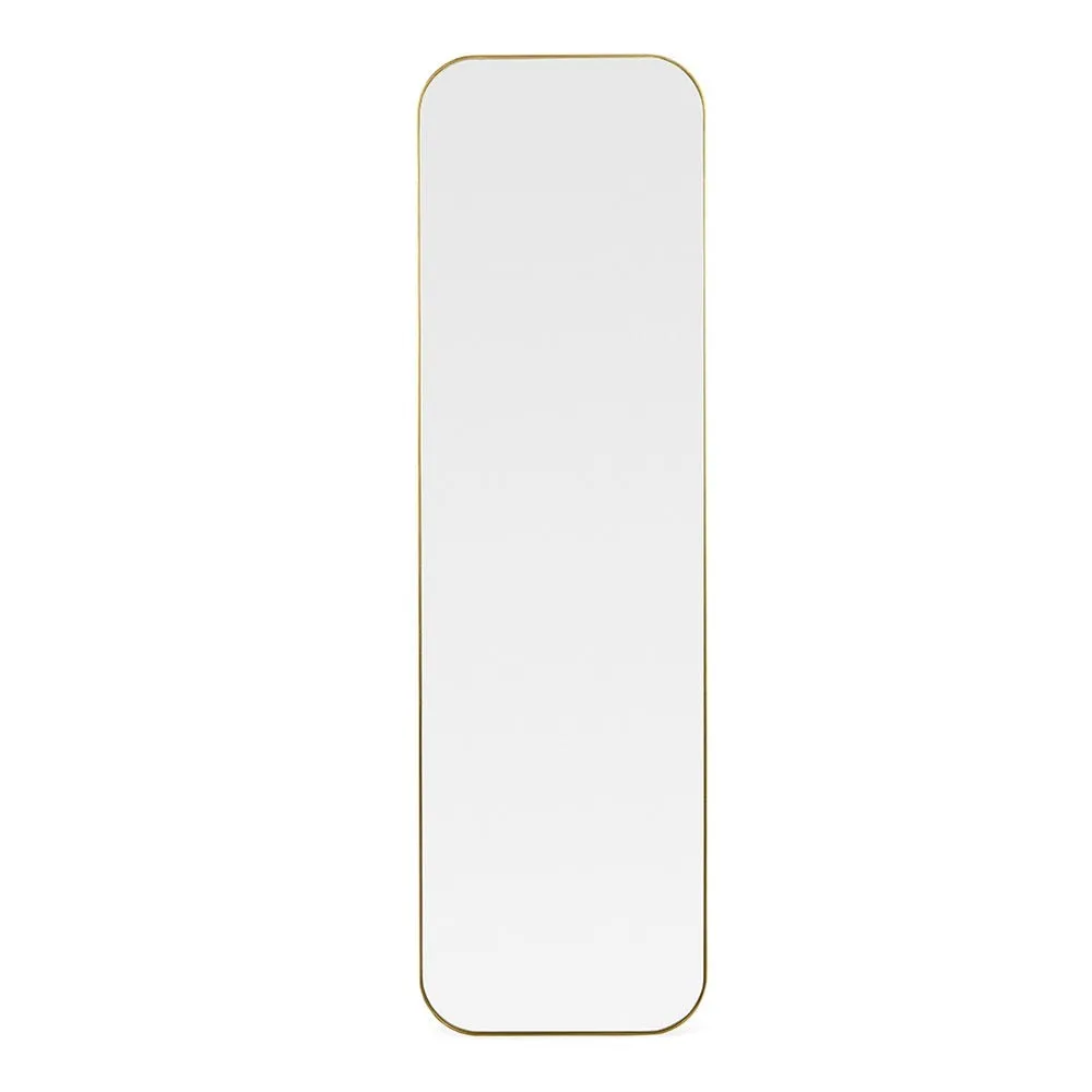 Heal's Fine Edge Mirror Rectangle Curved Gold 170x50cm 3
