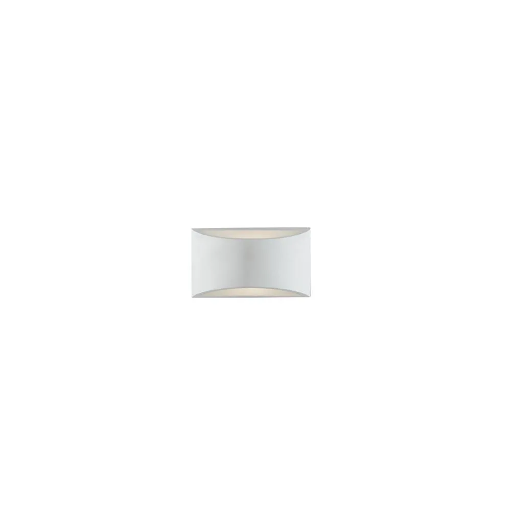 Netlighting Astron Paintable Plaster Flush Wall Up Down Lamp White G9