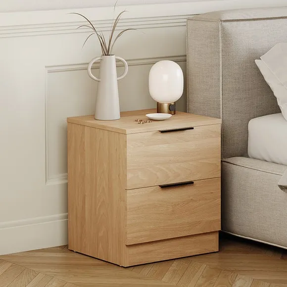 Hayes 2 Drawer Bedside Table