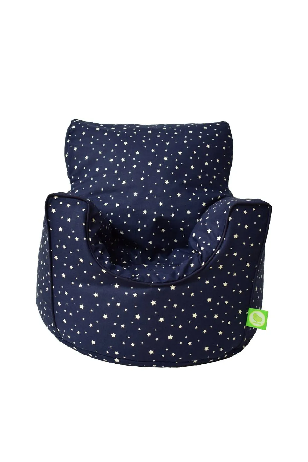 Bean Lazy Cotton Navy Stars Bean Bag Arm Chair with Beans Child / Teen size in Dark Blue