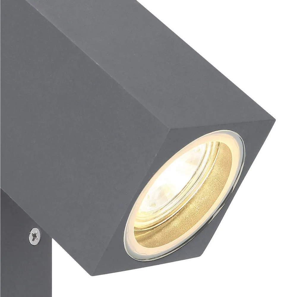 Netlighting Veronika Outdoor Spotlight Anthracite IP44 Clear Glass Shade 1x GU10 in Grey 3