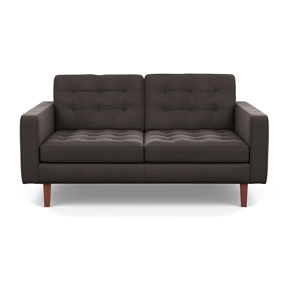 Heal's Hepburn 2 Seater Nobilis Velvet Sable Walnut 1