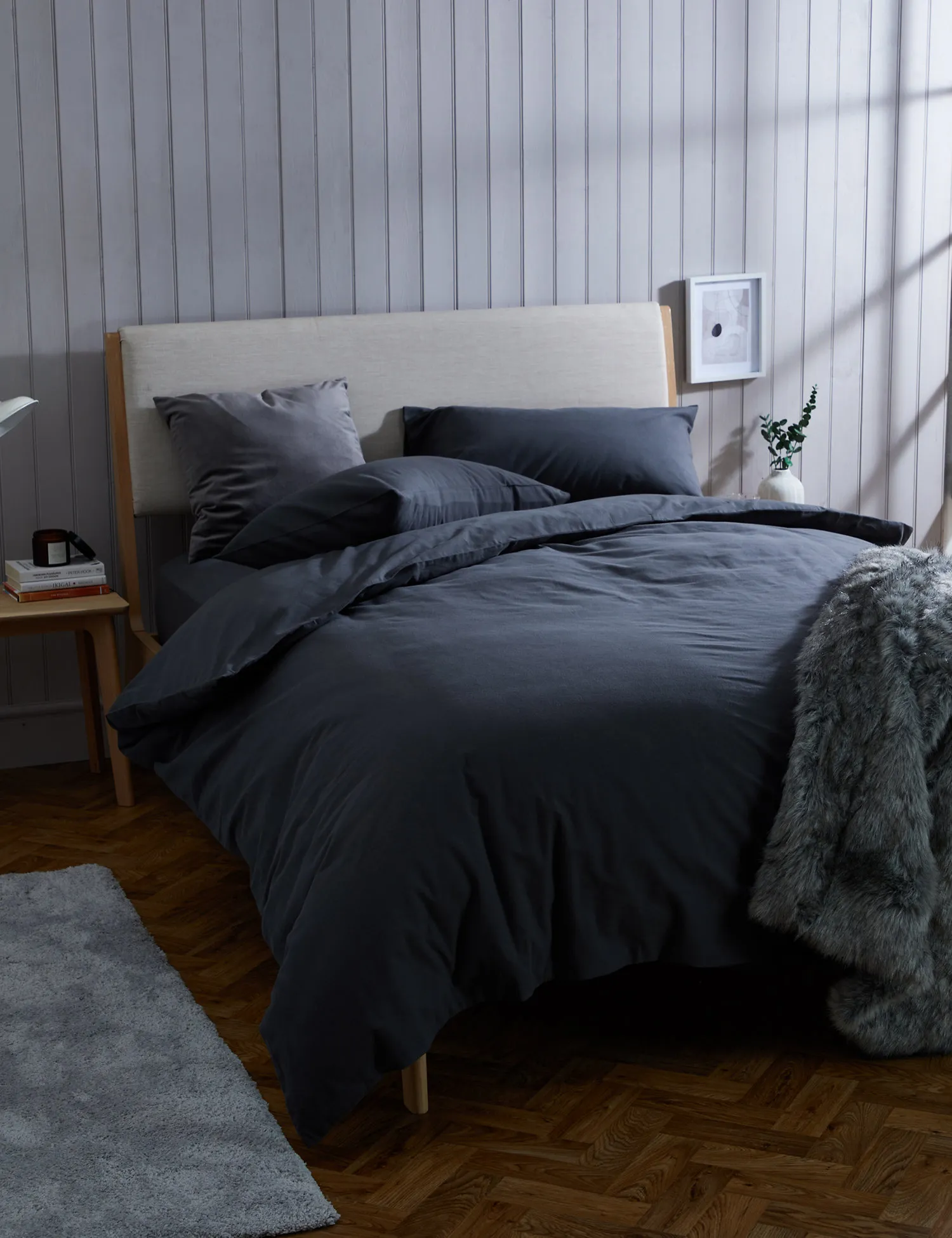 M&S Pure Brushed Cotton Bedding Set