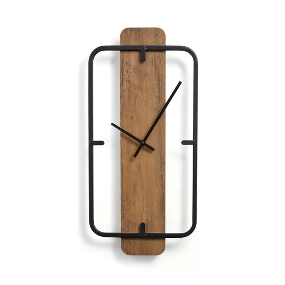 Fulton Modern Rectangle Skeleton Wall Clock 3