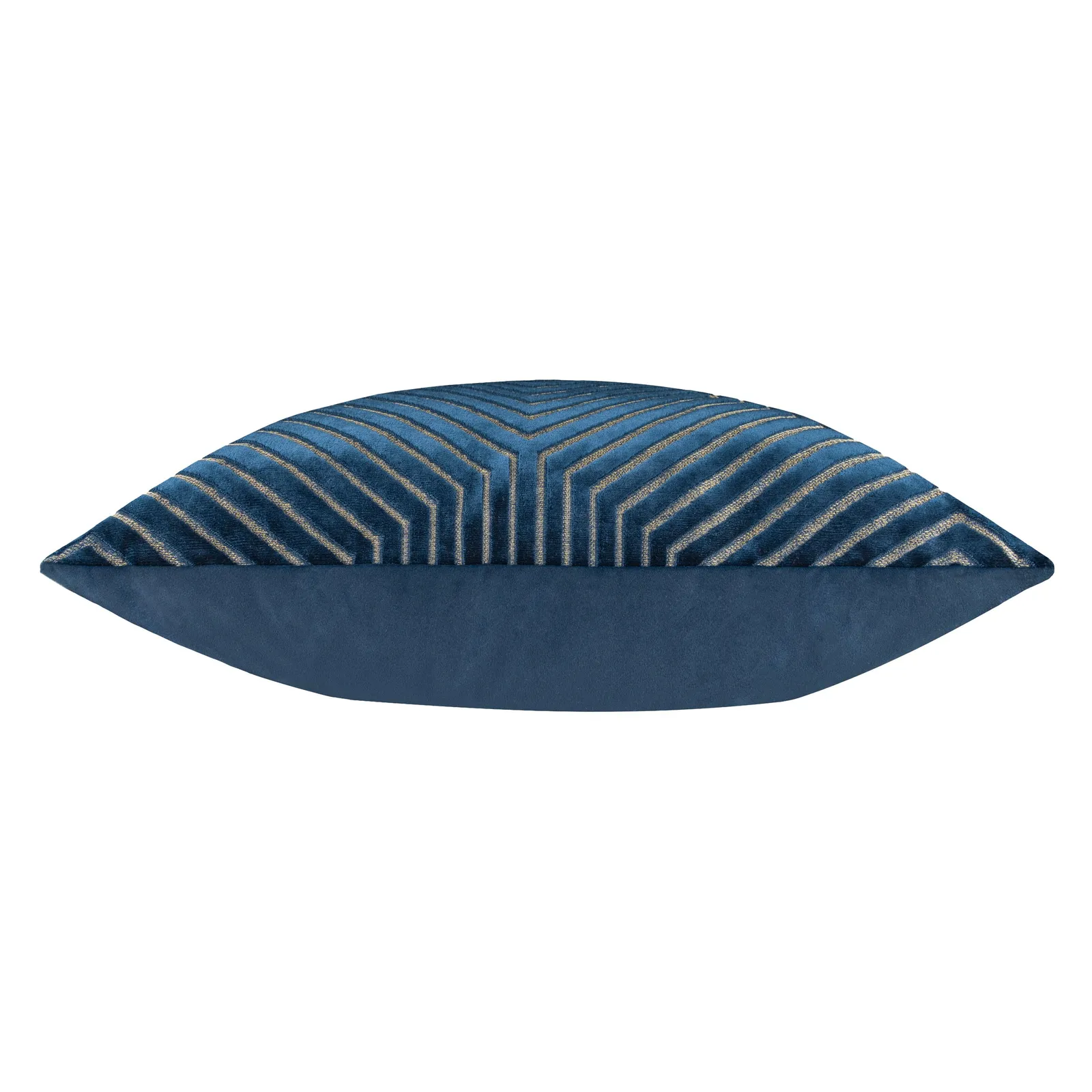Paoletti Evoke Cut Velvet Cushion Navy, Blue 4